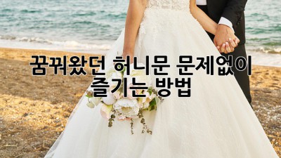 꿈꿔왔던 허니문, 문제없이 즐기는 방법! ✨
